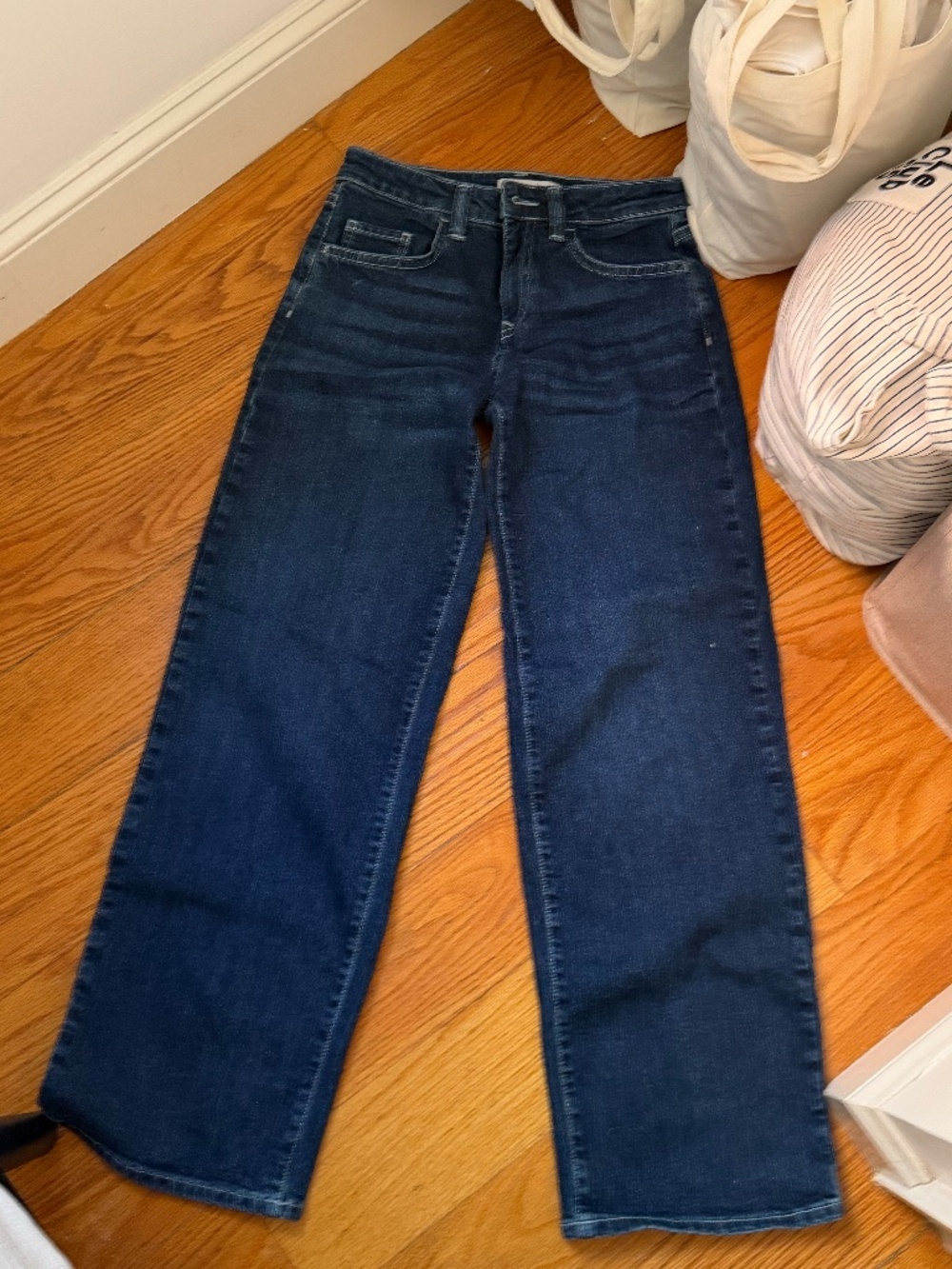Sudued Blue Low Waisted Jeans